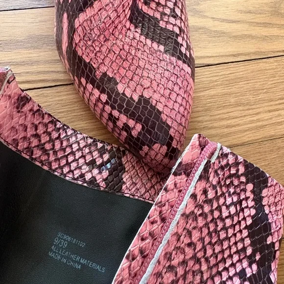 Alice + Olivia Pink Snake-Print Boots - Picture 7 of 7
